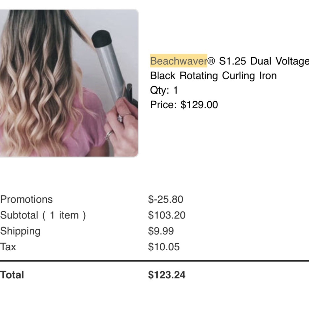 Beach waver - barely used